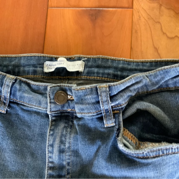 ZARA BASIC DENIM ankle jeans size 10 X 25 - Picture 3 of 5